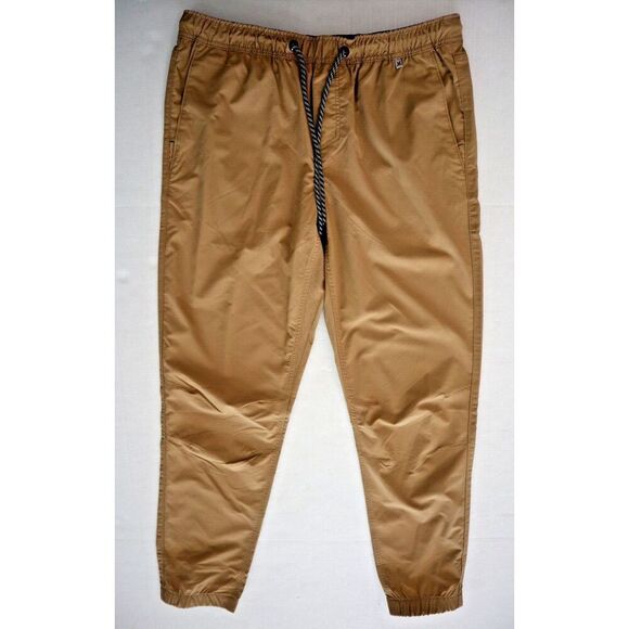 Hurley HMS24-06502 Men's Sz Large Khaki Tapered Fit Tech Twill Jogger Pants - Picture 1 of 10
